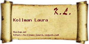 Kollman Laura névjegykártya